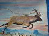 Harry Bentz Montana Folk Art Painting 
