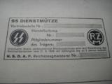 SS RZM Visor Cap Tags Dienstmutze & Feldmutze Rare Uncut Sheet - 2 of 9
