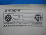 SS RZM Visor Cap Tags Dienstmutze & Feldmutze Rare Uncut Sheet - 4 of 9