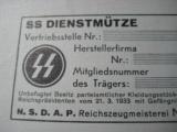 SS RZM Visor Cap Tags Dienstmutze & Feldmutze Rare Uncut Sheet - 8 of 9