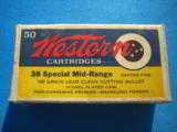 Western 38 Special Mid Range Cartridge Target Box Pre War