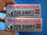 Winchester Super X 220 Swift 50 grain SP 2 Boxes - 1 of 3