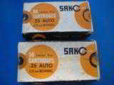 Sako 25 Auto Unprimed Brass 6.35mm Browning New Old Stock