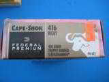 Federal Premium Cape Shock 416 Rigby 400 Grain Trophy Bonded Sledgehammer Full Box - 1 of 5