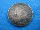 U.S. 1821 Capped Bust Dime 10 Cent VG10 - 3 of 4