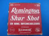 Remington ShurShot 20 Gauge 0 Buckshot Mexican Export Box Rare - 1 of 11