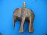 African Elephant Carving with Ivory Effigy - 4 of 10