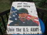 U.S. Army Recruiting Center Metal Sign June 1967 for Vietnam War - 1 of 7