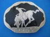 Bronc Riding Western Buckle Circa 1930's - 1 of 6