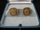 18K Solid Gold Cufflinks Pahlavi Royal Crown (Shah Of Iran) - 3 of 13