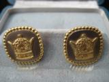 18K Solid Gold Cufflinks Pahlavi Royal Crown (Shah Of Iran) - 5 of 13