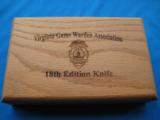 Case XX Knife Virginia Game Wardens Assoc.18th Edition 1/350 1999 - 1 of 6