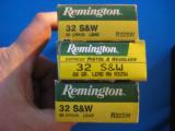 Remington 32 S&W Cartridge Boxes Full 88 Grain Lead RN (3 Boxes) - 1 of 4