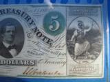 Virginia Treasury Note $5 Richmond 1862 Mint Crisp Example - 4 of 11