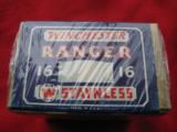 Winchester Ranger 16 Gauge Shotshells Staynless 2 Pc. Box Full Mint Condition - 4 of 10
