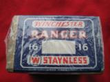 Winchester Ranger 16 Gauge Shotshells Staynless 2 Pc. Box Full Mint Condition - 3 of 10