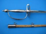 French Steel Mounted Court Sword Trefoil Blade with Original Lizard Skin Scabbard Circa 1780