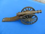 Bronze Cannon w/Carriage Circa Early 1900's - 1 of 8