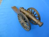 Bronze Cannon w/Carriage Circa Early 1900's - 2 of 8