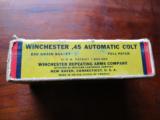Winchester 45 Auto Colt Cartridge Box Full Patch 230 Grain Staynless - 5 of 8