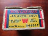 Winchester 45 Auto Colt Cartridge Box Full Patch 230 Grain Staynless - 4 of 8