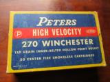 Peters 270 Win. HV Cartridge Box