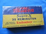 Western Super-X 35 Remington Cartridge Box 200 Grain SP Full - 1 of 6