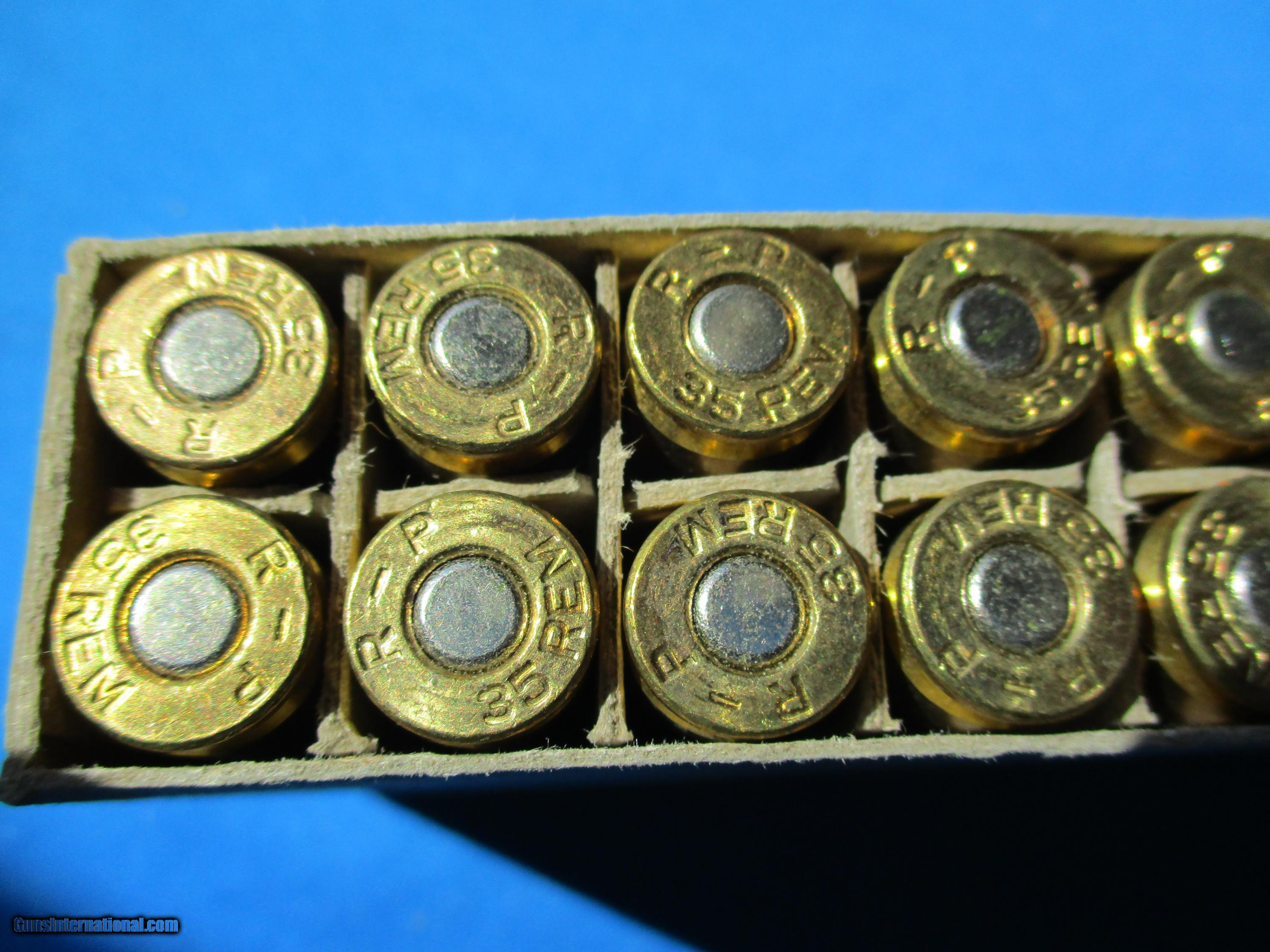 Peters HV 35 Remington Cartridge Box 200 Grain SP Full Mint