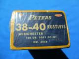 Peters Rustless 38-40 wcf Cartridge Box 180 grain SP Full - 4 of 6