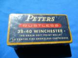 Peters Rustless 38-40 wcf Cartridge Box 180 grain SP Full - 1 of 6