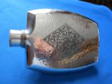 American Coin Silver Hip Flask, Hand hammered & Engraved - 2 of 9