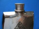 American Coin Silver Hip Flask, Hand hammered & Engraved - 8 of 9