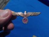 German WW2 Army Eagle Badge 14K Gold w/Diamonds & Rubies - 11 of 12