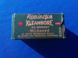 Remington Kleanbore 22 Hornet Mushroom HP Full Box - 1 of 8