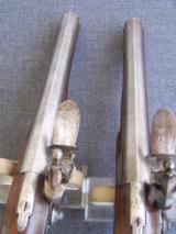 Matched pair of flintlock pistols - 13 of 22