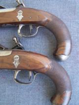 Matched pair of flintlock pistols - 4 of 22