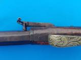 M. Crandell Gowanda N.Y. Double Rifle Mule Ear 45 caliber Circa 1840-50 - 12 of 19