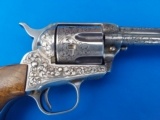 Colt SAA 2nd Gen. 38 Special Francolini Engraved 5 1/2" bbl. Silver Plated & Signed - 8 of 19