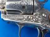 Colt SAA 2nd Gen. 38 Special Francolini Engraved 5 1/2" bbl. Silver Plated & Signed - 3 of 19
