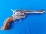 Colt SAA 2nd Gen. 38 Special Francolini Engraved 5 1/2" bbl. Silver Plated & Signed - 6 of 19