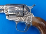 Colt SAA 2nd Gen. 38 Special Francolini Engraved 5 1/2" bbl. Silver Plated & Signed - 2 of 19