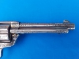 Colt SAA 2nd Gen. 38 Special Francolini Engraved 5 1/2" bbl. Silver Plated & Signed - 7 of 19