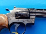 Colt Python Factory Engraved "A" 6 inch Blue Circa 1976 w/Presentation Case Unfired - 6 of 17