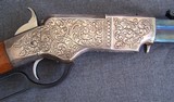Uberti Henry rifle engraved by Virgil Graham - 5 of 21