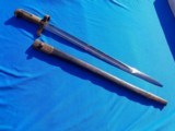 Remington Zouave Rifle Bayonet w/scabbard Original Civil War Issue - 1 of 18