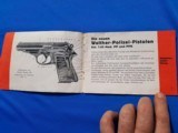 Walther Manual Pre War PP/PPK "Die Neuen Polizei-Pistolen" Circa 1935 - 3 of 14