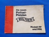 Walther Manual Pre War PP/PPK "Die Neuen Polizei-Pistolen" Circa 1935 - 1 of 14