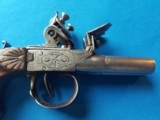 French Double Barrel Flintlock Coat Pistol Circa 1780 - 8 of 21
