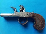 French Double Barrel Flintlock Coat Pistol Circa 1780 - 5 of 21