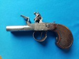 French Double Barrel Flintlock Coat Pistol Circa 1780 - 1 of 21